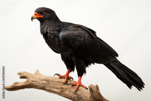 Bateleur Eagle on white background