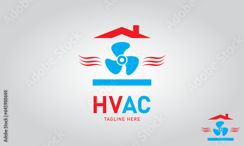 HVAC Logo Design Template. Heating, ventilation, and air conditioning, HVAC systems, logo design. plumbing, heating and cooling service Logo.
