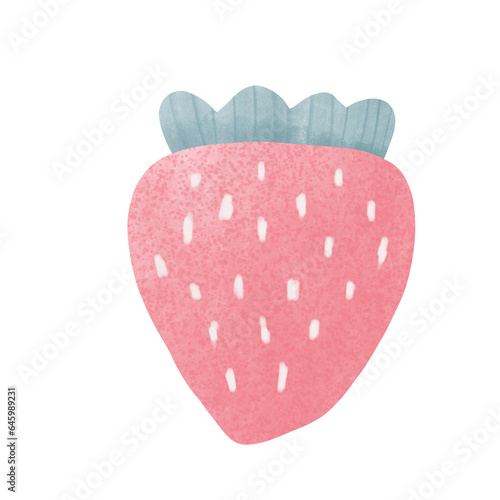 Pastel strawberry, Cute doodle strawberry