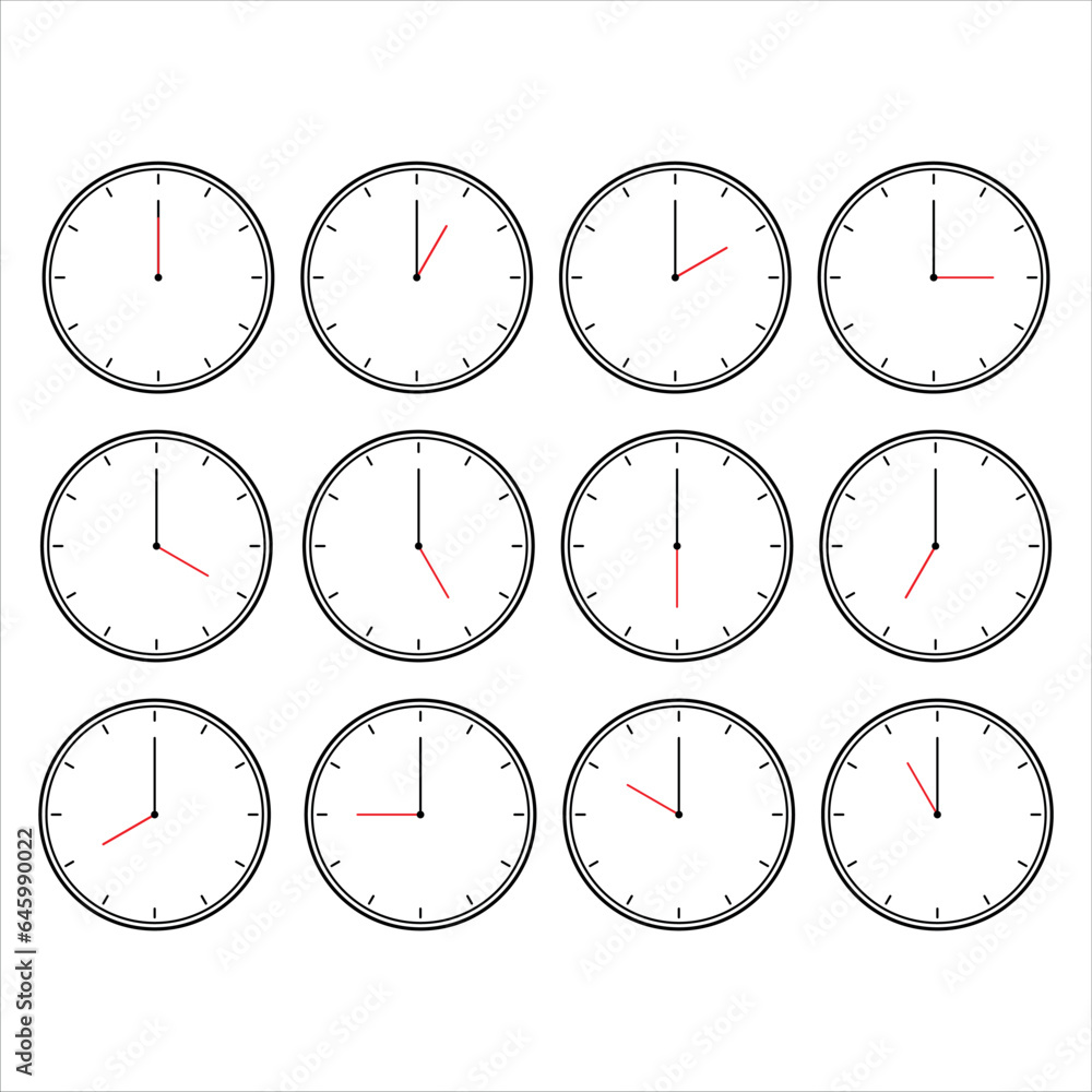 clock isolated on white background clock isolated on white background