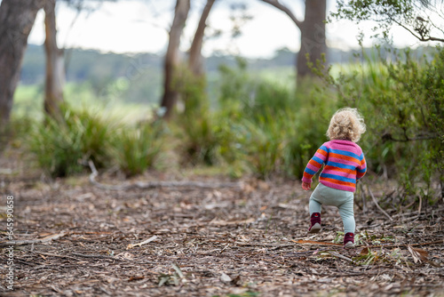 toddler exploring in natural in the forest © Phoebe