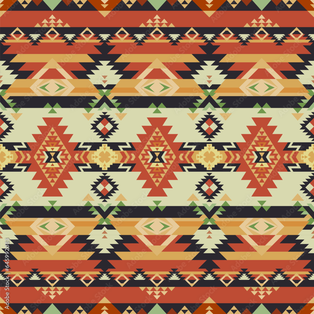 Native American Southwest, Aztec, Navajo seamless pattern. Tribal geometric print. Ethnic design wallpaper, fabric, cover, textile, rug, blanket. Boho style. Native American Southwest, Aztec, Navajo seamless pattern. Tribal geometric print. Ethnic design wallpaper, fabric, cover, textile, rug, blanket. Boho style.