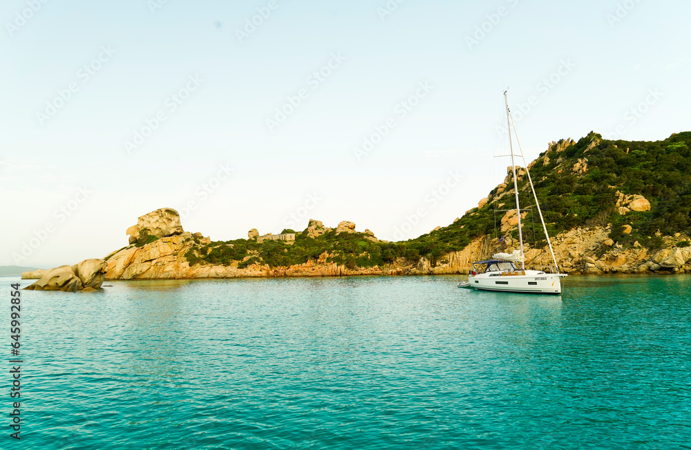 Panorama dell'Isola di Spargi. Arcipelago della Maddalena. Sardegna, Italy Panorama dell'Isola di Spargi. Arcipelago della Maddalena. Sardegna, Italy