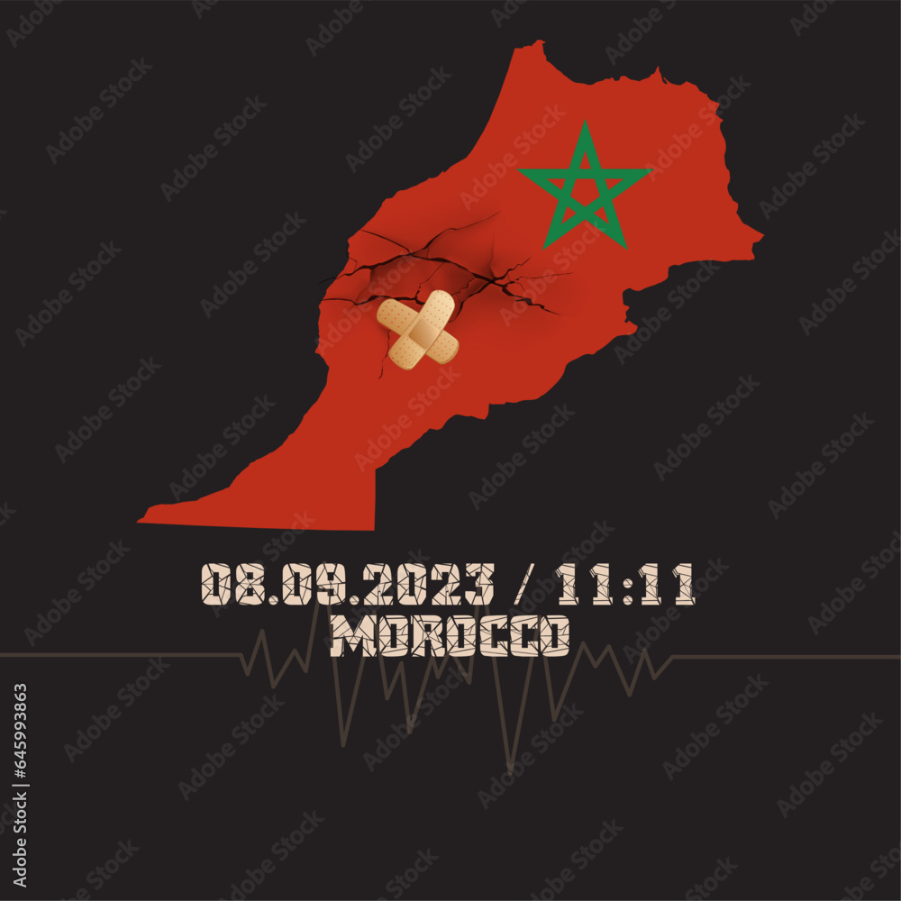 Catastrophic devastating earthquake in Morocco. Natural disaster in