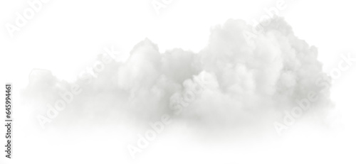 Horizontal daylight clouds shapes cut-out on transparent backgrounds 3d rendering png