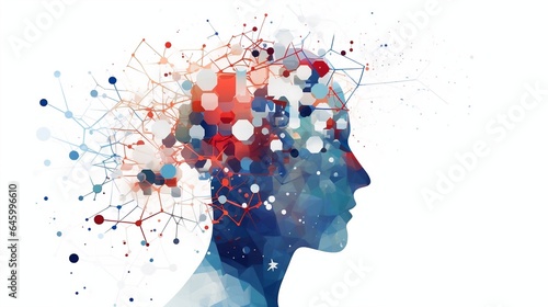 Silhouette of a male head Mental health relative brochure