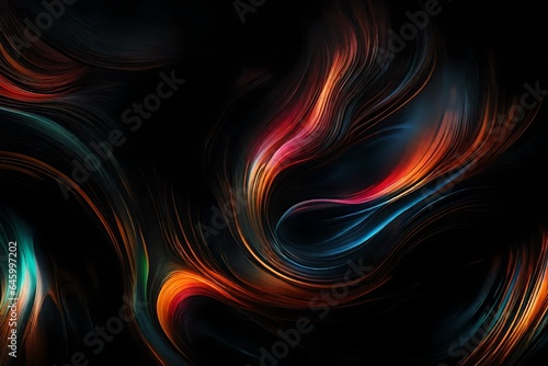 Clean black background, soft, light gradient colors, Mixed colours, Blurred colours, high resolution