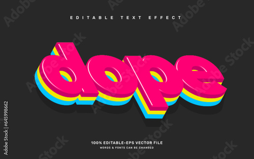 Colorful Dope editable text effect template