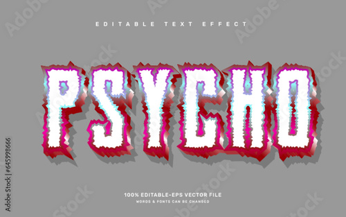 psycho editable text effect template