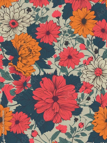 seamless pattern with flowers