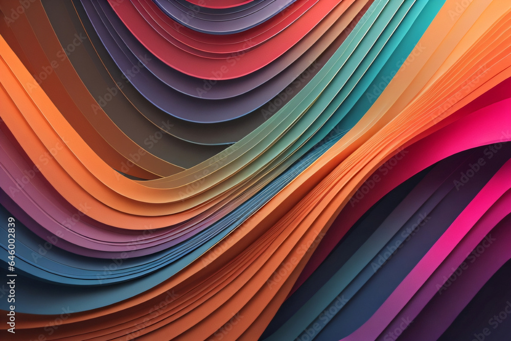 Naklejka premium Colorful Abstract Paper Layers