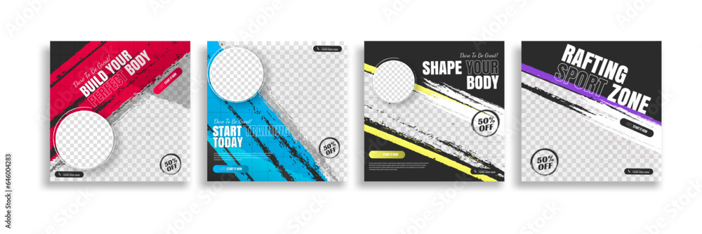 gym training social media post story template design, banner for your promotion. gym training social media post story template design, banner for your promotion.