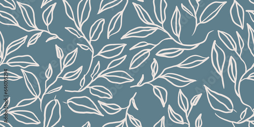 Botanical seamless pattern illustration floral graphic.