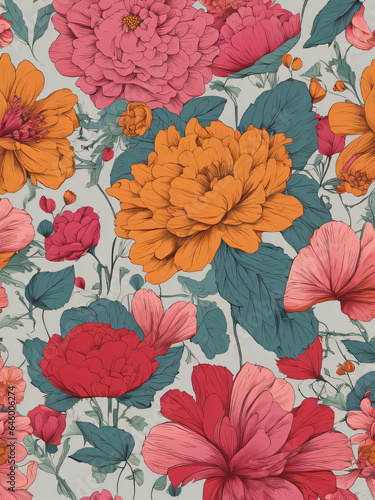 seamless pattern with flowers