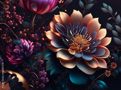 Beautiful flower patterns - Floral background