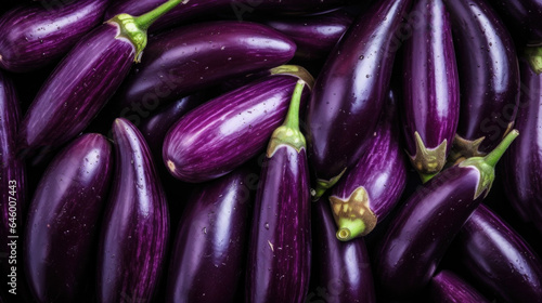 Wallpaper Mural Lots of eggplants. Top view of eggplant. Vegetables. Agriculture. Torontodigital.ca