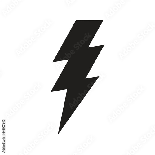 lightning bolt icon simple design art eps 10