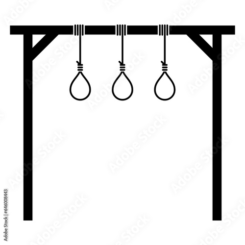 Gallows icon isolated on white background