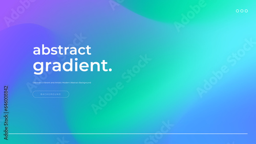 Vector gradient abstract background blue green and purple