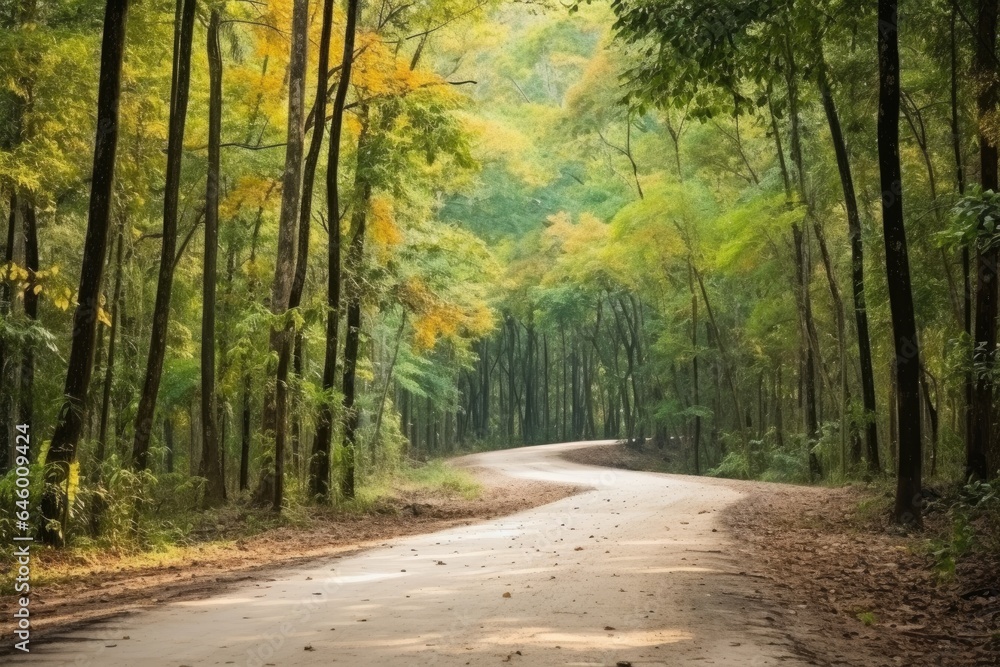 Fototapeta premium Path way through the summer forest