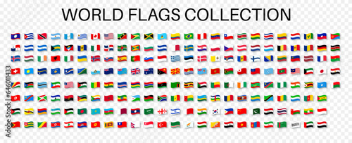 World flags collection. All national flags. Vector EPS 10