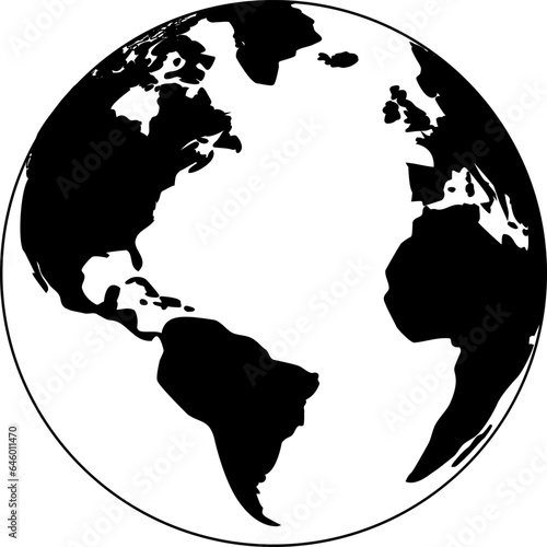world map with globe