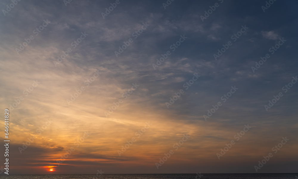 sunset sky over sea in the evening sunset sky over sea in the evening