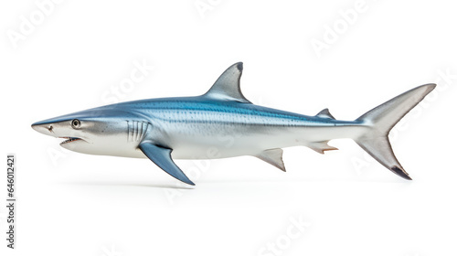Blue shark (Prionace glauca) on white background © Veniamin Kraskov