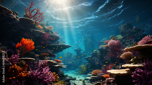 underwater coral reef vibrant colors © adrian