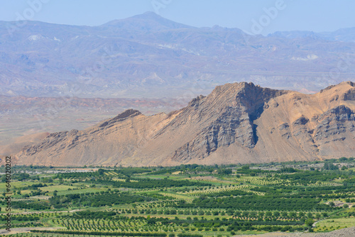 Armenian village Ervandashat, near the mountains. photo