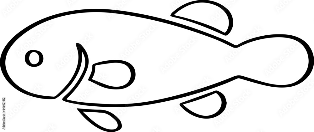 cartoon fish drawing illustration. cartoon fish drawing illustration.