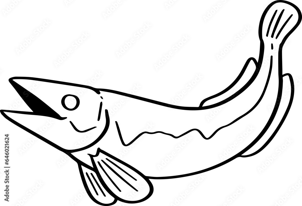 cartoon fish drawing illustration. cartoon fish drawing illustration.