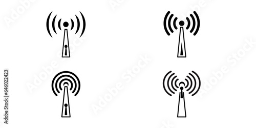 Wifi connection signal vector icon photo