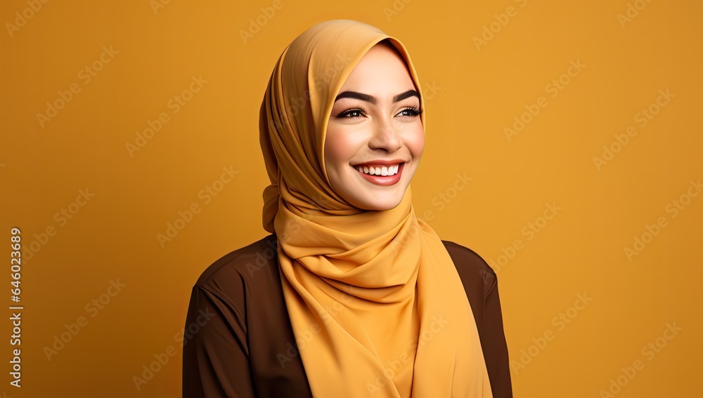 Portrait of a happy girl with Hijab. Portrait of a happy girl with Hijab.
