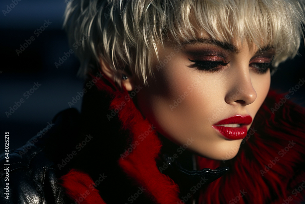 Portrait of a young woman model in 1980's Miami or similar east coast location. Evoking paparazzi and glamour of nightlife in the disco era. Portrait of a young woman model in 1980's Miami or similar east coast location. Evoking paparazzi and glamour of nightlife in the disco era.