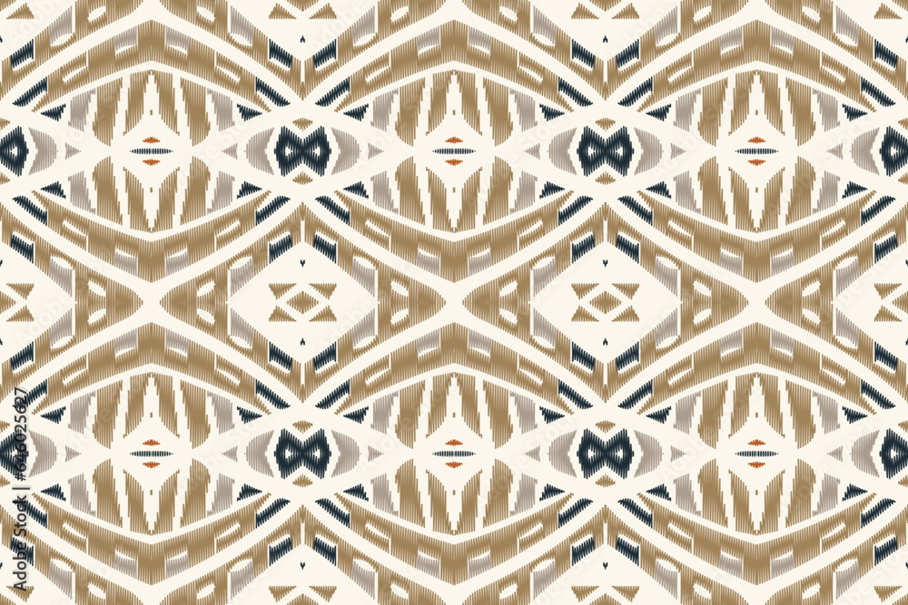 Ikat Damask Paisley Embroidery Background. Ikat Print Geometric Ethnic Oriental Pattern Traditional. Ikat Aztec Style Abstract Design for Print Texture,fabric,saree,sari,carpet.