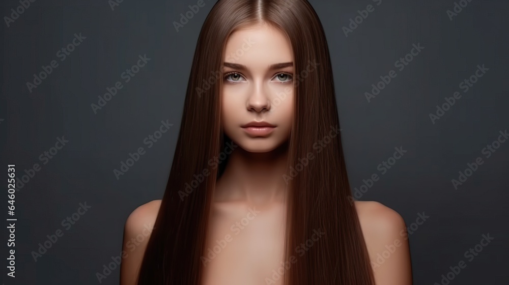 Beautiful fashion woman long curly big curls. Hair and makeup, straight long shiny hair. Beauty and hair care Beautiful fashion woman long curly big curls. Hair and makeup, straight long shiny hair. Beauty and hair care