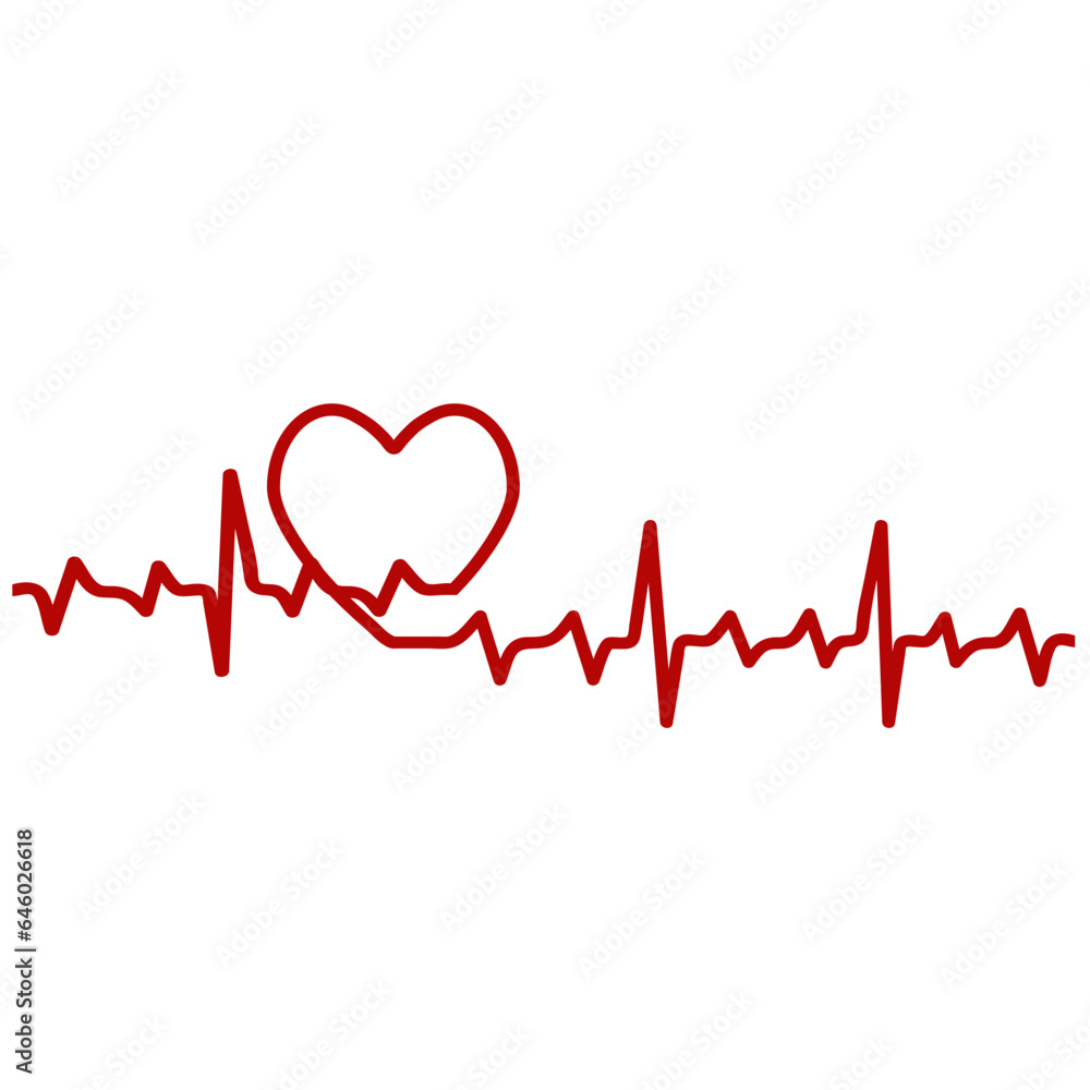 cardio line with heart symbol