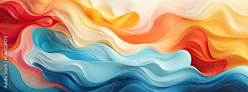 3D abstract painting with vibrant colors and flowing lines, AI © THINGDSGN