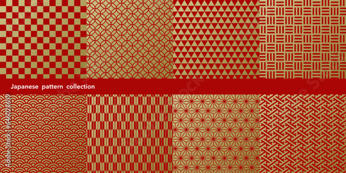 伝統和柄の和紙　背景素材