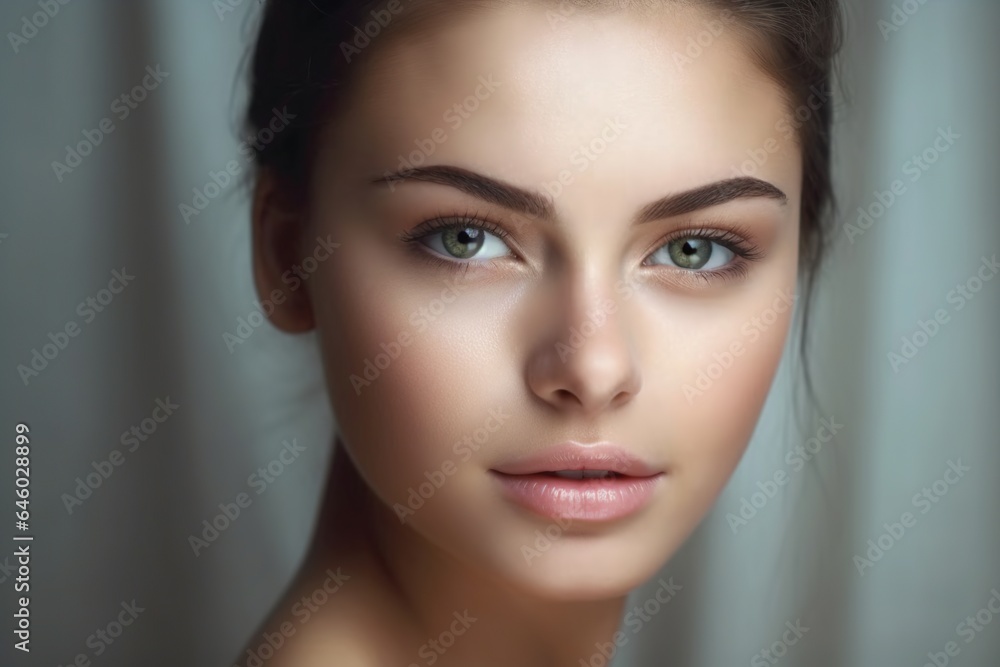 Beauty portrait of a young woman with clean fresh skin Beauty portrait of a young woman with clean fresh skin
