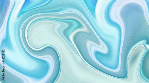 Luxurious blue liquid marble surface design. Abstract aquastic blue acrylic pours liquid marble surface design. Beautiful acrylic fluid painting on canvas abstract background.