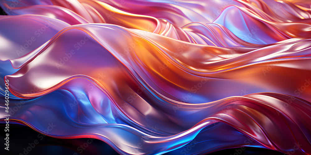 Close Up Wavy Iridescent Holographic Texture Close Up Wavy Iridescent Holographic Texture