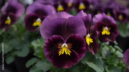Elegant Ruffled Pansies - Vibrant and Delicate Floral Beauties in Full Bloom