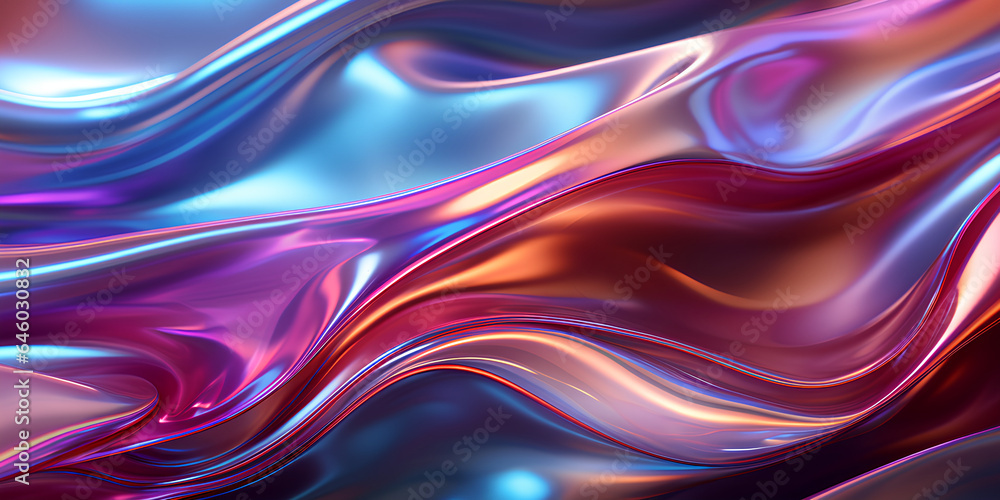 Close Up Wavy Iridescent Holographic Texture Close Up Wavy Iridescent Holographic Texture