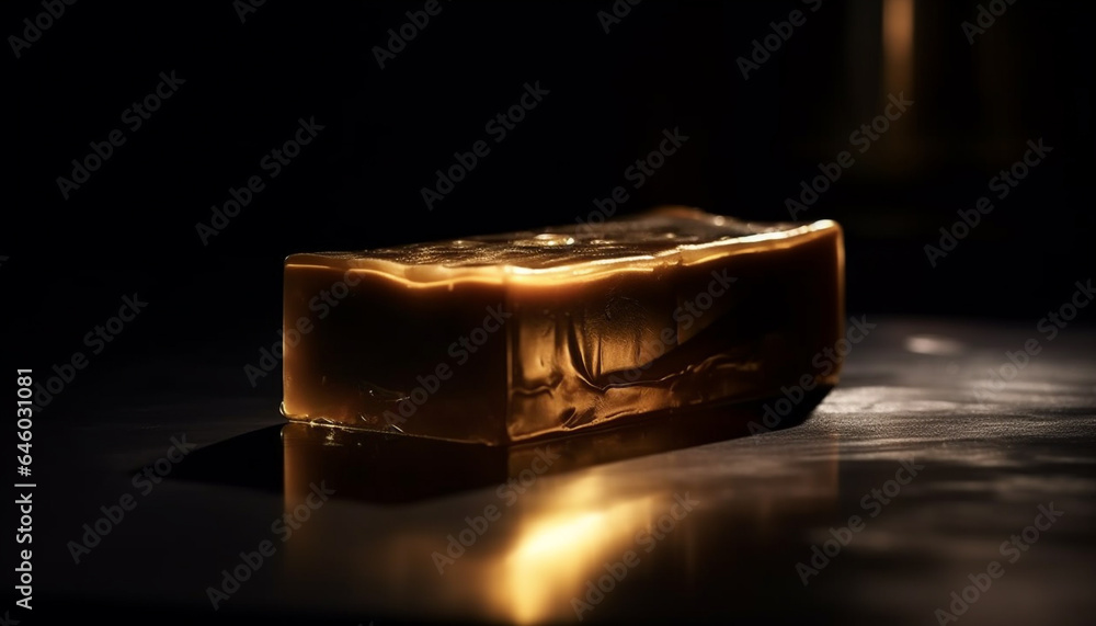 A decadent slice of homemade fudge, a French indulgence generated by AI A decadent slice of homemade fudge, a French indulgence generated by AI