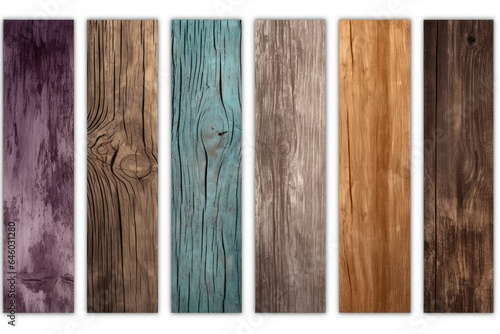 Wooden background with different colors