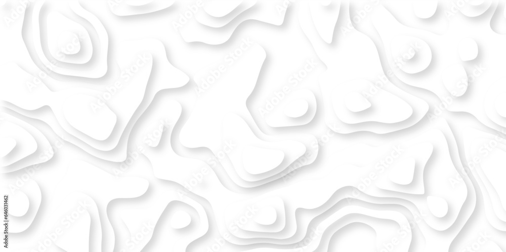 paper cut 3d render topography abstract ,beautiful white colors,glowing inside waves and layers, flat fiber structures, holes, macro texture digital art ,background for desktop, vector illustration