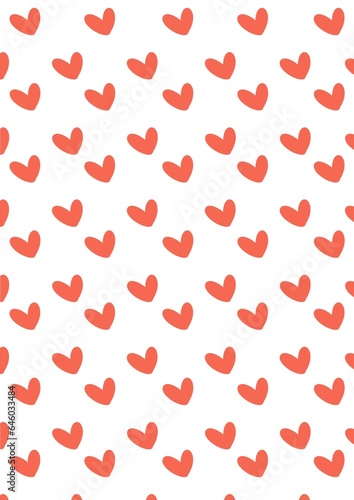 งานศิลปะที่ไม่มีชื่อSeamless love heart design vector background. Seamless pattern on Valentine's day. The seamless texture with hart.
