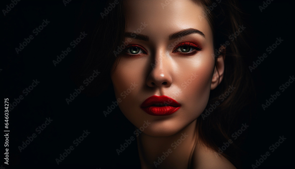 custom made wallpaper toronto digitalBeautiful young woman exudes sensuality in fine art portrait generated by AI